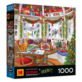 RoseArt-Kodak Rompecabezas premium de 1000 piezas - Casa de pájaros patriótica