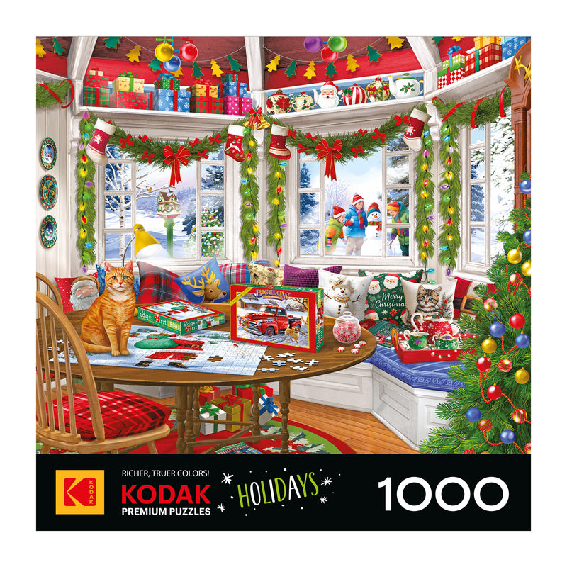 RoseArt-Kodak Rompecabezas premium de 1000 piezas - Casa de pájaros patriótica