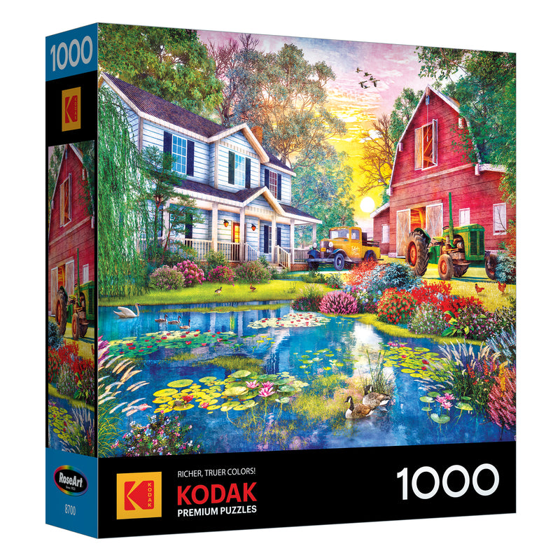RoseArt-Kodak Premium-Old Country Farmhouse-1000 Piece Jigsaw Puzzle