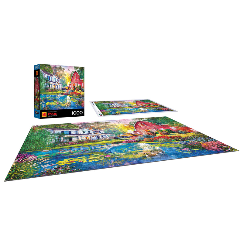 RoseArt-Kodak Premium-Old Country Farmhouse-1000 Piece Jigsaw Puzzle