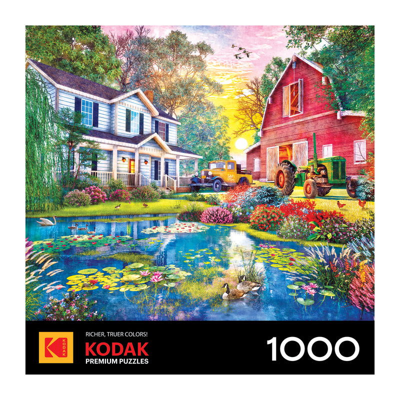 RoseArt-Kodak Premium-Old Country Farmhouse-1000 Piece Jigsaw Puzzle