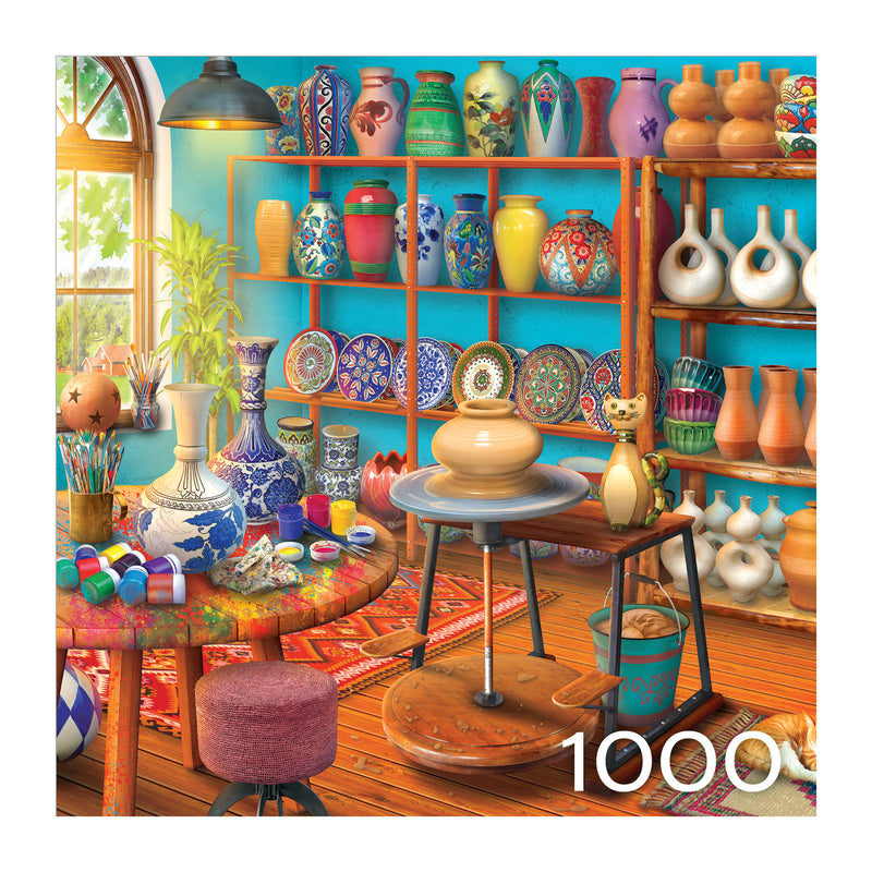 RoseArt-Refugio de pasatiempos-Estudio de cerámica-Rompecabezas de 1000 piezas