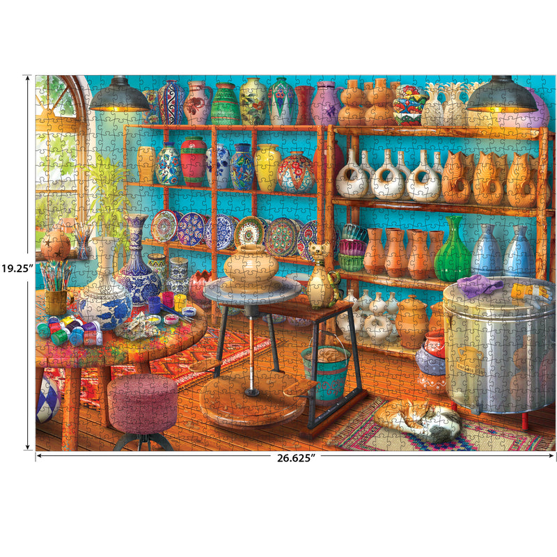 RoseArt-Refugio de pasatiempos-Estudio de cerámica-Rompecabezas de 1000 piezas