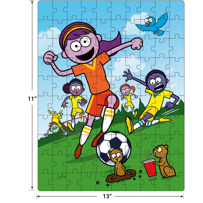 RoseArt - Mad Libs - All Star Sports - 4 x 100 Piece Jigsaw Puzzles