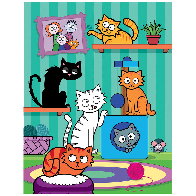 RoseArt - Mad Libs - Family Pets - 4 x 100 Piece Jigsaw Puzzles