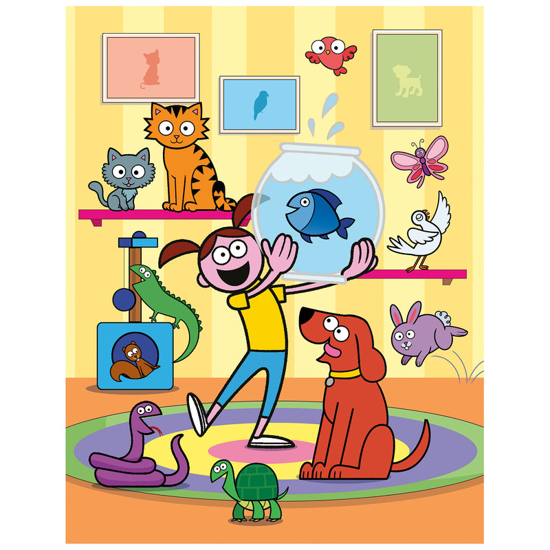 RoseArt - Mad Libs - Family Pets - 4 x 100 Piece Jigsaw Puzzles