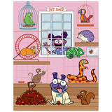 RoseArt - Mad Libs - Family Pets - 4 x 100 Piece Jigsaw Puzzles