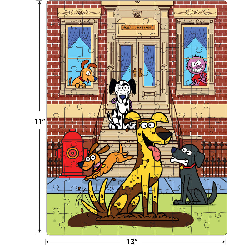 RoseArt - Mad Libs - Family Pets - 4 x 100 Piece Jigsaw Puzzles