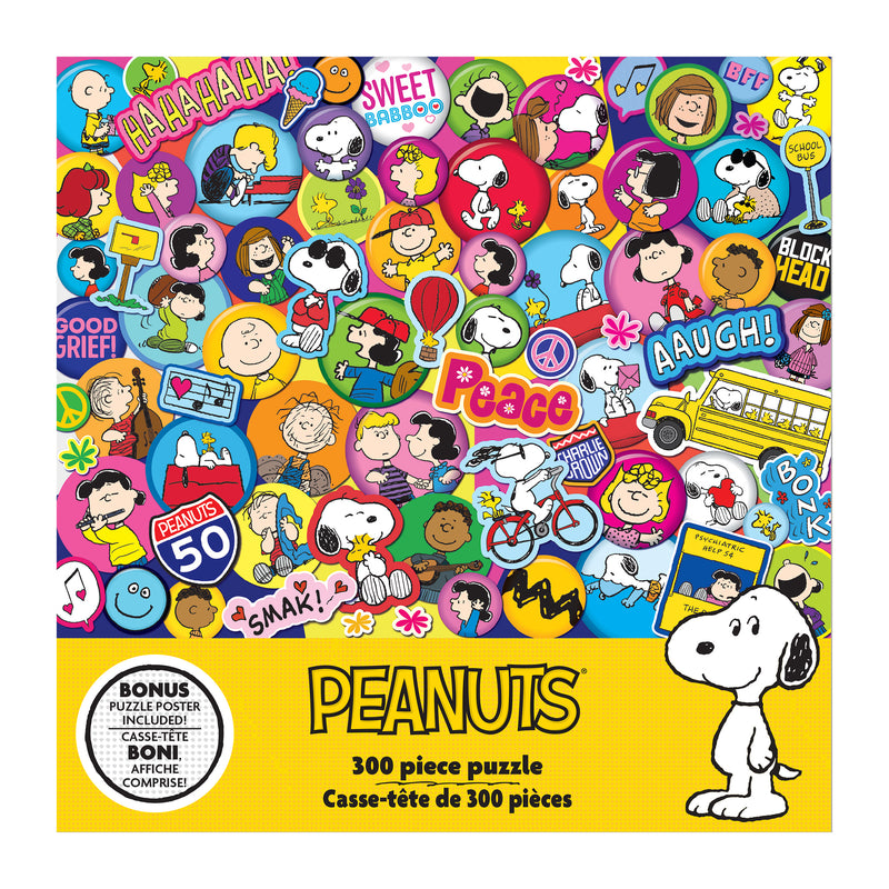 RoseArt-Peanuts-Autocollants Peanuts-Puzzle de 300 pièces