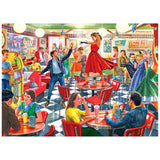 RoseArt-Regreso al pasado-Bailando en el Diner-Rompecabezas de 1000 piezas