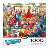 RoseArt-Regreso al pasado-Bailando en el Diner-Rompecabezas de 1000 piezas