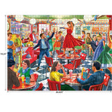 RoseArt-Regreso al pasado-Bailando en el Diner-Rompecabezas de 1000 piezas