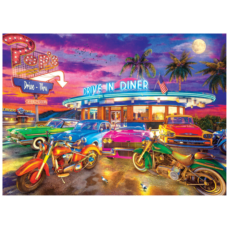 RoseArt-Back To The Past-Drive In Diner-1000 Piece Jigsaw Puzzle
