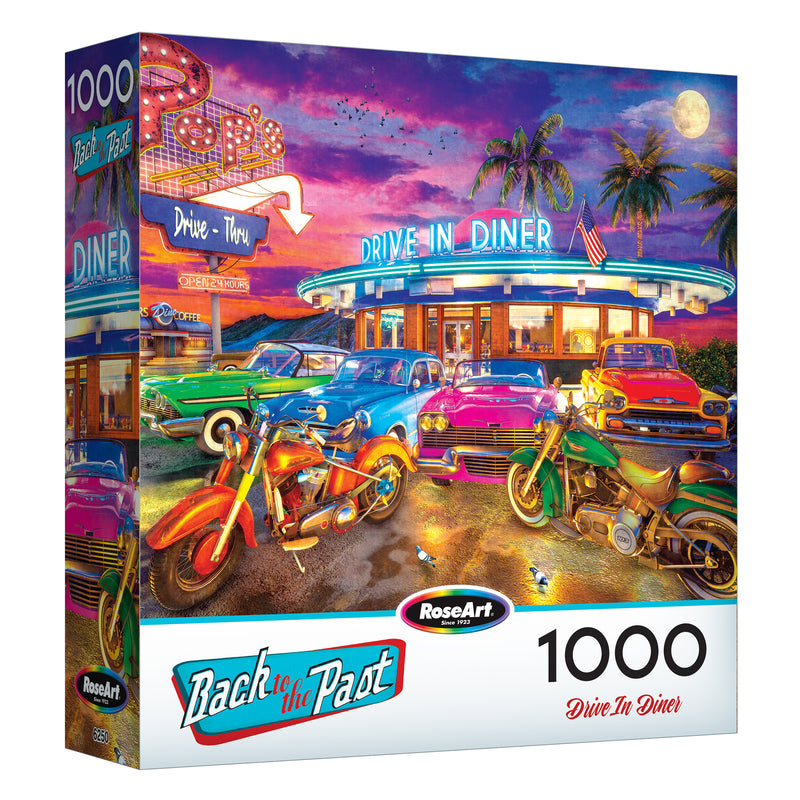RoseArt-Back To The Past-Drive In Diner-1000 Piece Jigsaw Puzzle