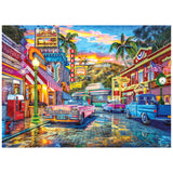 RoseArt - Retour vers le passé - Hollywood Street des années 1950 - Puzzle de 1000 pièces
