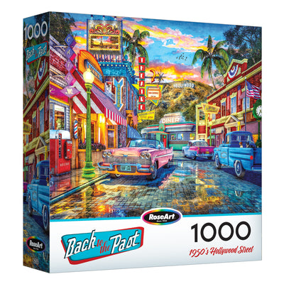 RoseArt - Retour vers le passé - Hollywood Street des années 1950 - Puzzle de 1000 pièces