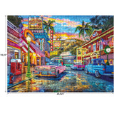 RoseArt - Retour vers le passé - Hollywood Street des années 1950 - Puzzle de 1000 pièces