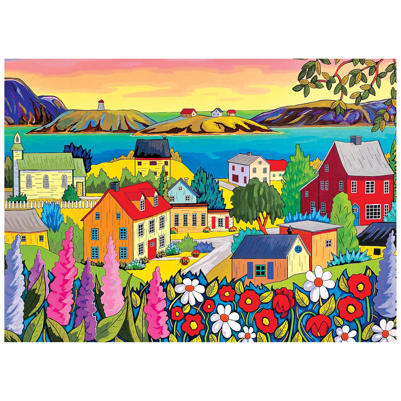 RoseArt-Soft Touch-Whimsical Lighthouse Bay-1000 Piece Jigsaw Puzzle