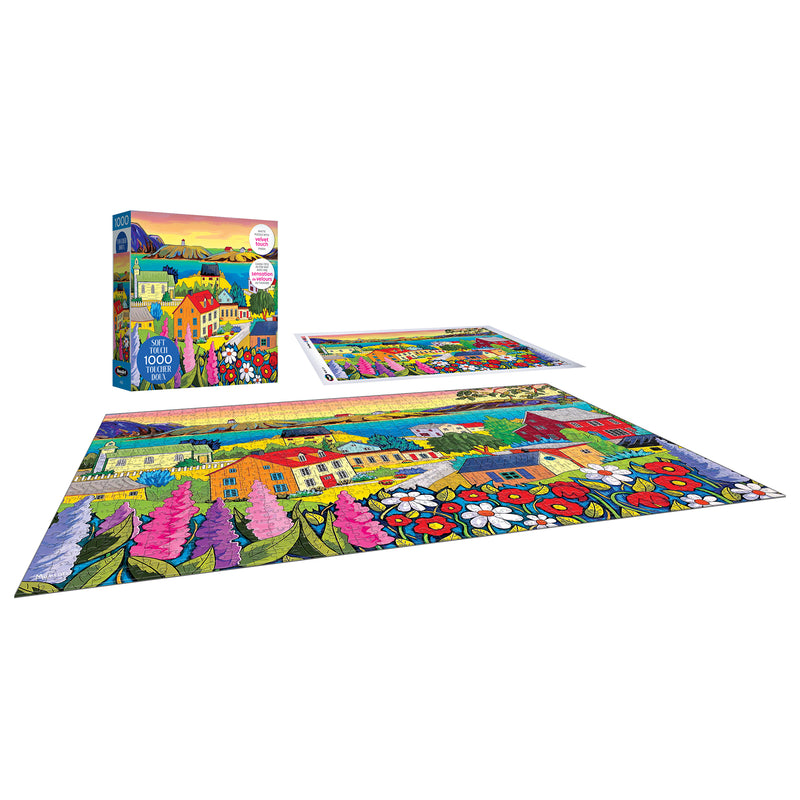 RoseArt-Soft Touch-Whimsical Lighthouse Bay-1000 Piece Jigsaw Puzzle