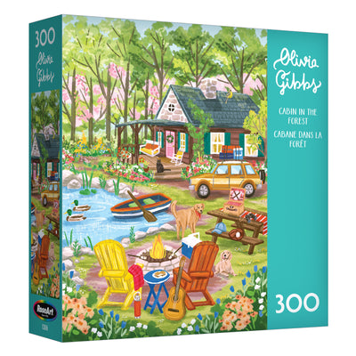 Roseart-Olivia Gibbs-Cabane dans la forêt-Puzzle de 300 pièces