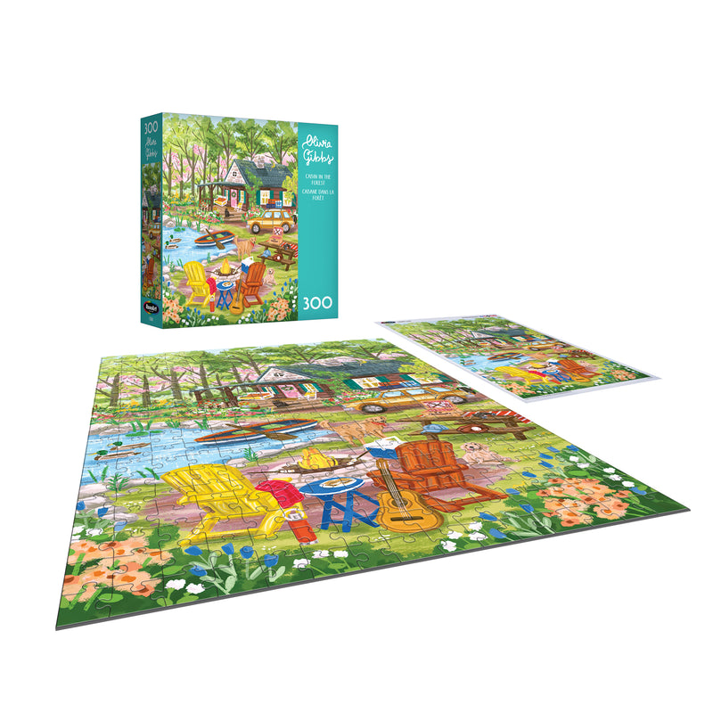 Roseart-Olivia Gibbs-Cabane dans la forêt-Puzzle de 300 pièces