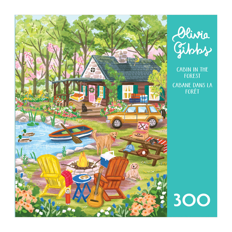 Roseart-Olivia Gibbs-Cabane dans la forêt-Puzzle de 300 pièces