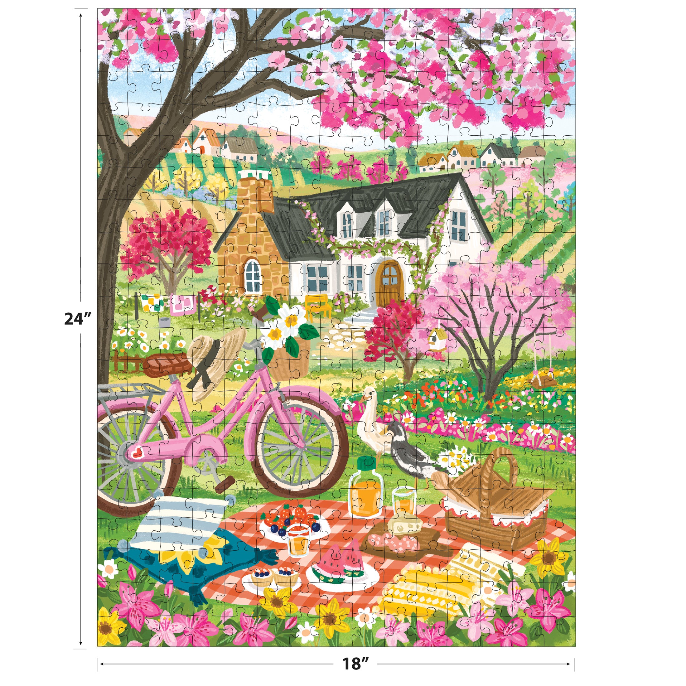 Roseart-Olivia Gibbs-Spring Picnic-300 Piece Jigsaw Puzzle – Cra-Z-Art