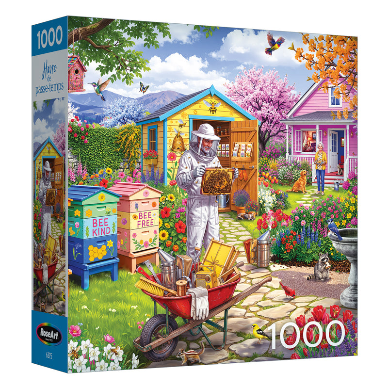 RoseArt-Hobby Haven-Beekeeper's Garden-1000 Piece Jigsaw Puzzle