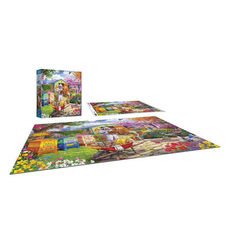 RoseArt-Hobby Haven-Beekeeper's Garden-1000 Piece Jigsaw Puzzle