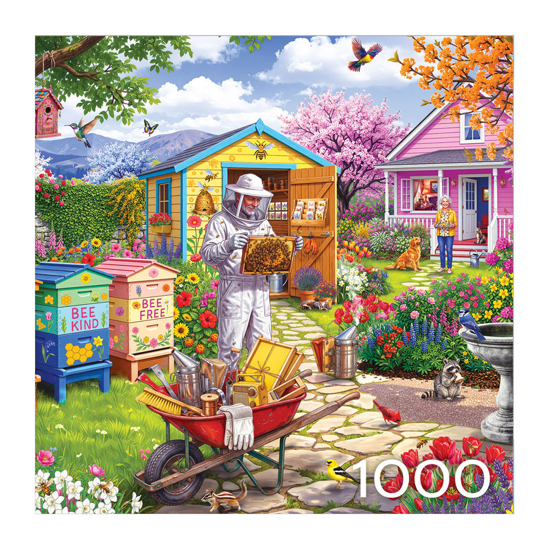 RoseArt-Hobby Haven-Beekeeper's Garden-1000 Piece Jigsaw Puzzle