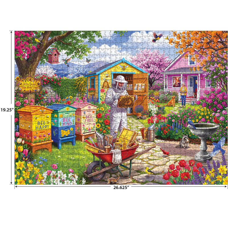 RoseArt-Hobby Haven-Beekeeper's Garden-1000 Piece Jigsaw Puzzle