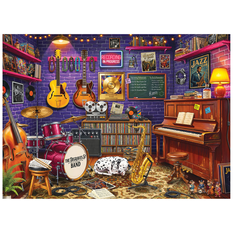 RoseArt-Hobby Haven-Jazzy Music Room-1000 Piece Jigsaw Puzzle
