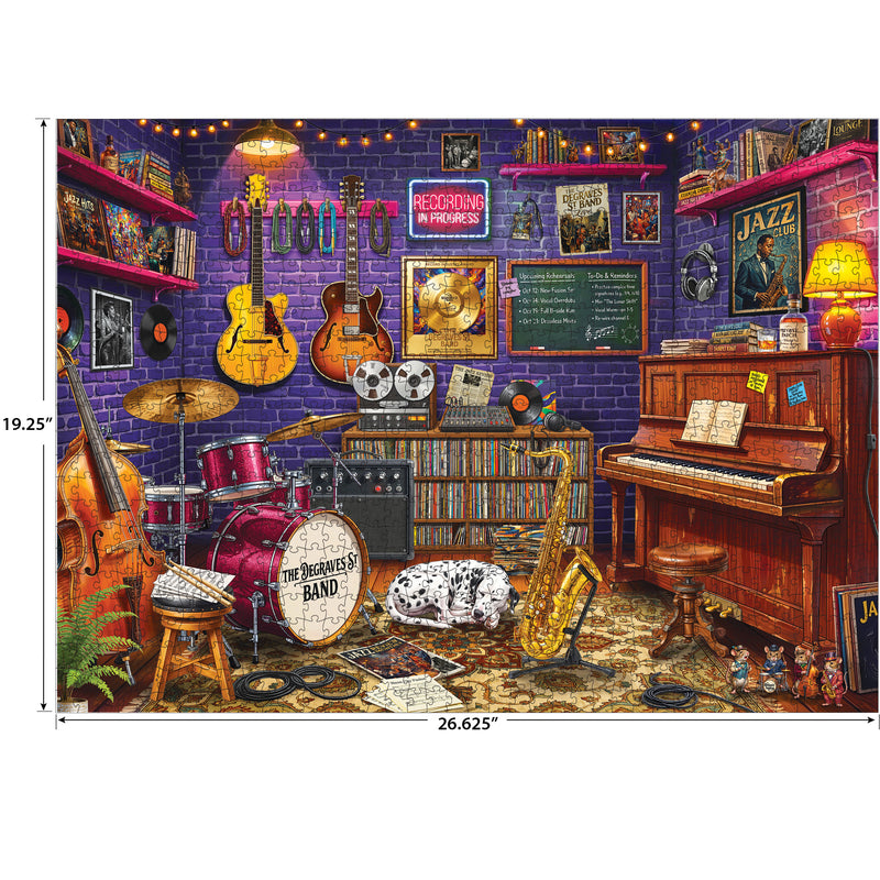 RoseArt-Hobby Haven-Jazzy Music Room-1000 Piece Jigsaw Puzzle