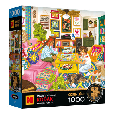 RoseArt-Kodak Cork-Colorful Boho Living Room 1000-Piece Jigsaw Puzzle