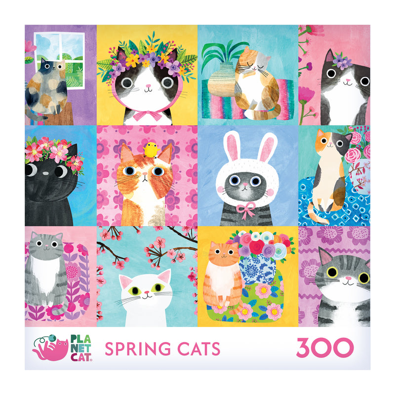 RoseArt-Planet Cat-Spring Cats-300 Piece Jigsaw Puzzle