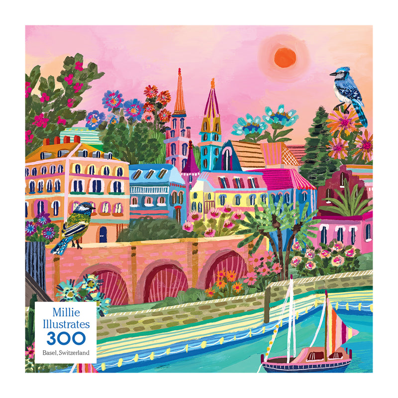 RoseArt-Millie Illustrates-Basel, Switzerland-300 Piece Jigsaw Puzzle