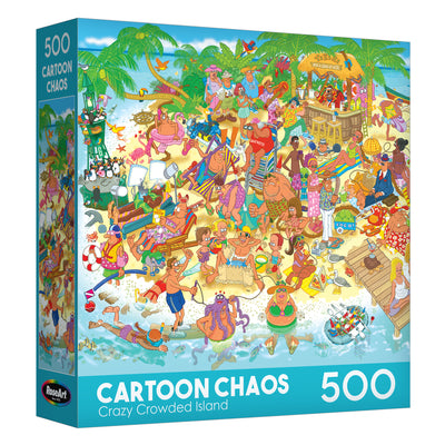 Roseart-Chaos de dessins animés-Hilarité portuaire-Puzzle de 500 pièces