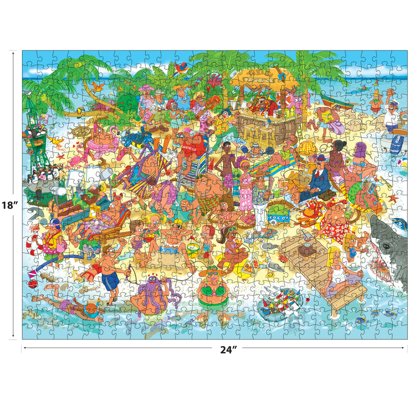 Roseart-Chaos de dessins animés-Hilarité portuaire-Puzzle de 500 pièces