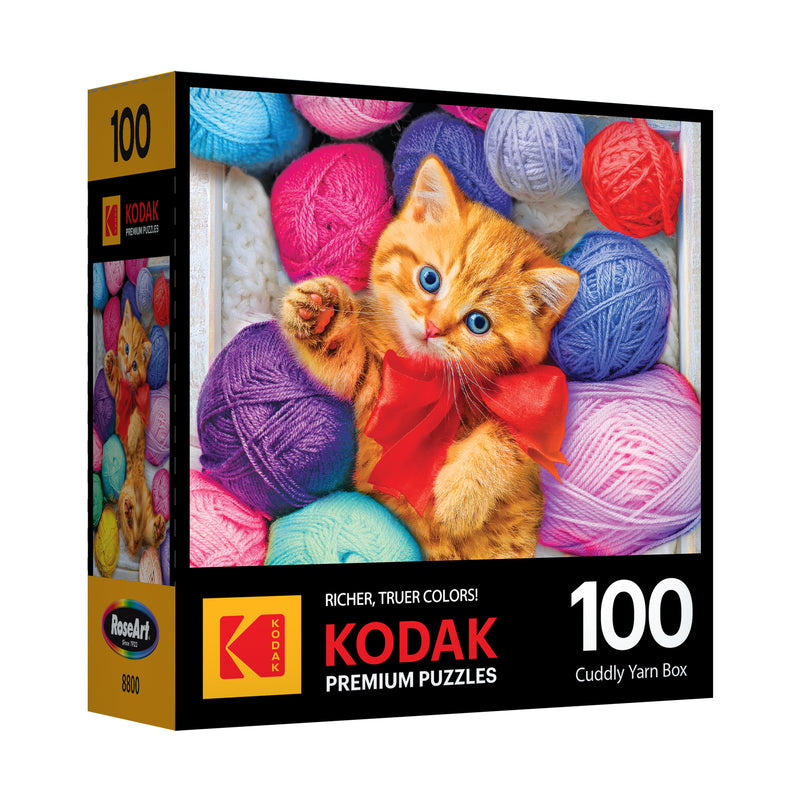 RoseArt - Kodak Premium - Caja de Lana Suave - Rompecabezas de 100 Piezas