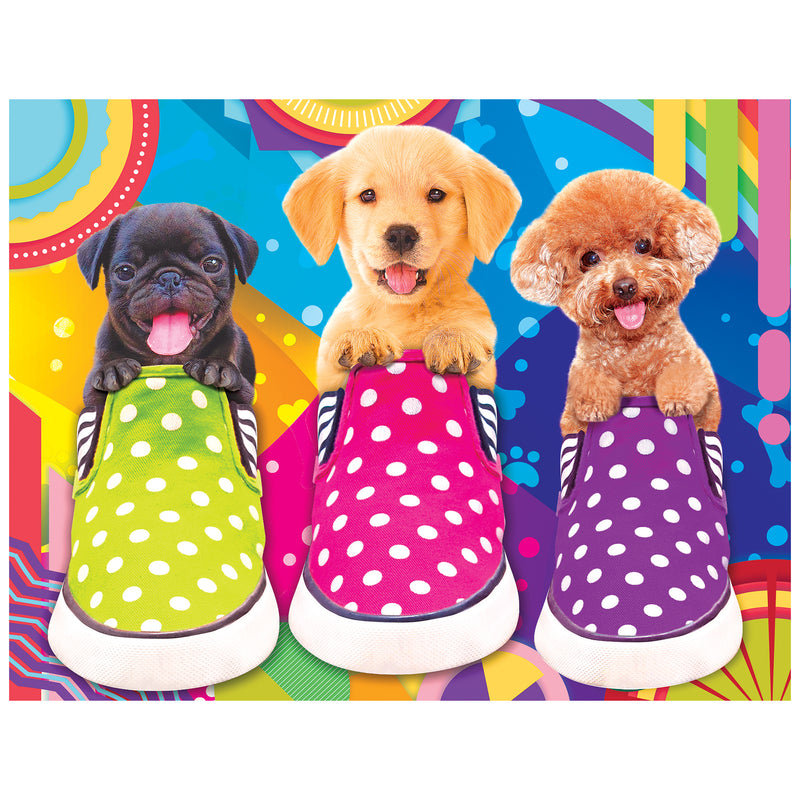 RoseArt - Kodak Premium - Puppy Socks - 100 Piece Jigsaw Puzzle