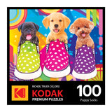 RoseArt - Kodak Premium - Puppy Socks - 100 Piece Jigsaw Puzzle
