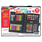 Cra-Z-Art Super Art Set for Kids, 70 Piece Drawing, Coloring & Painting Kit with Carrying Case, Ages 4+