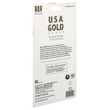 Back of a packaging label for USA Gold Premium Cedar No. 2 Pre-Sharpened Pencils 12-Count, indicating they are made in Tennessee. The label highlights quality assurance and is suitable for school, home, or office use.