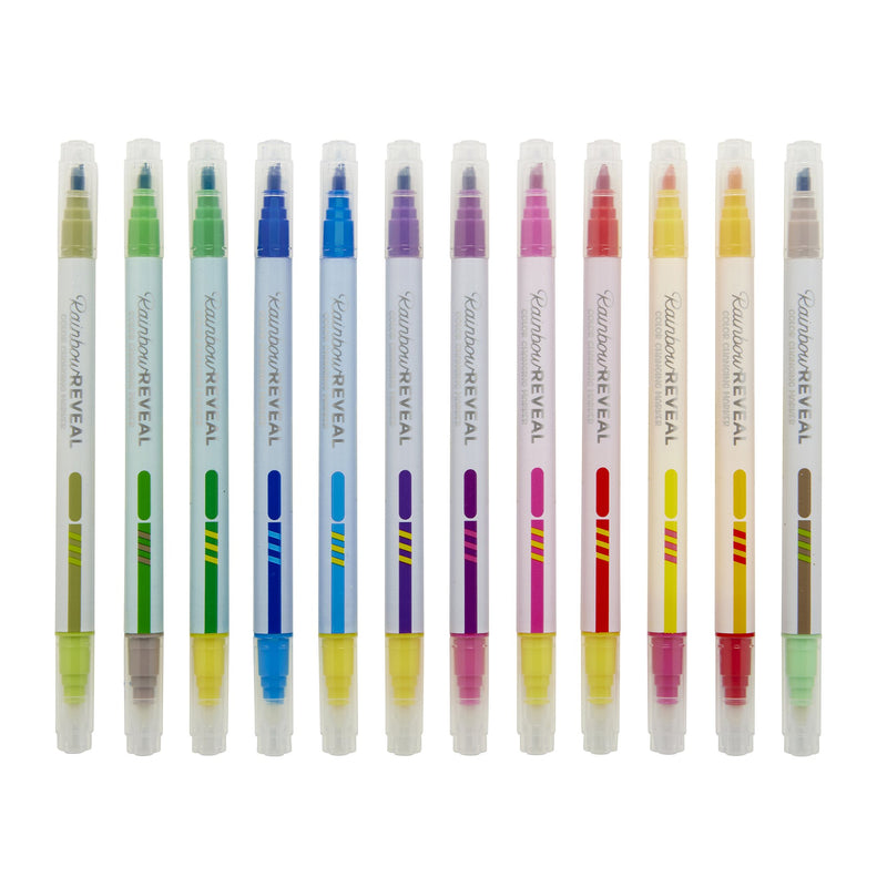 Cra-Z-Art Rainbow Reveal Color Changing Markers, 12 Double-Ended Markers, 24 Colors
