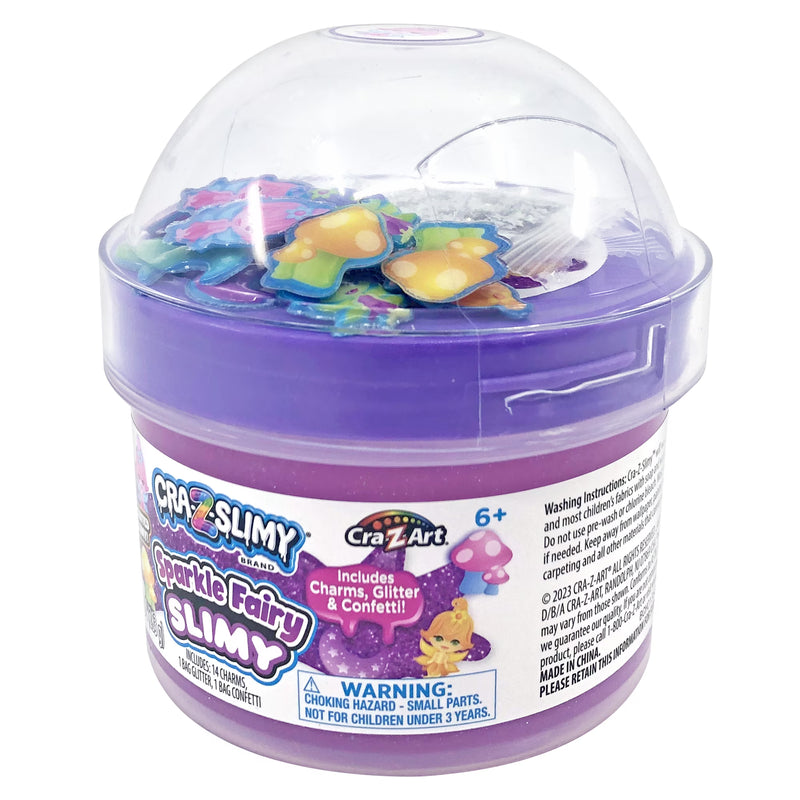 Cra-Z-Slimy Sparkle Fairy Purple Glitter Slime with Charms for Kids, Ages 6+