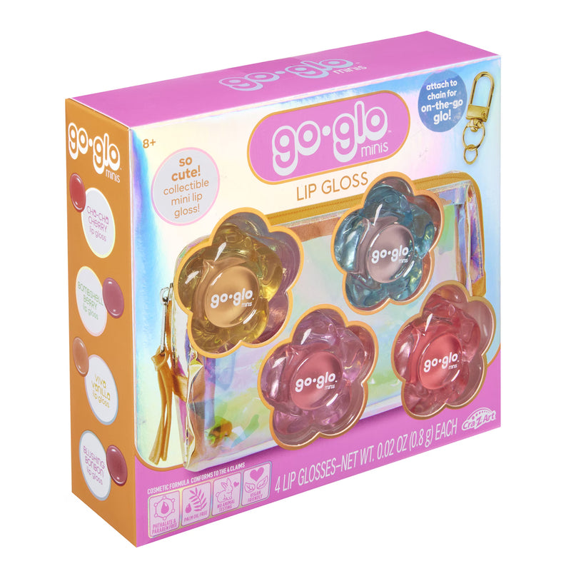 Go Glo Minis Backpack Charm Makeup Set for Kids, 4 Mini Beauty Items, Ages 8+