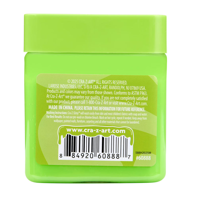 Cra-Z-Slimy I’m Stretchy Neon Green Slime for Kids, Super Stretchy Sensory Slime, 10 oz Jar