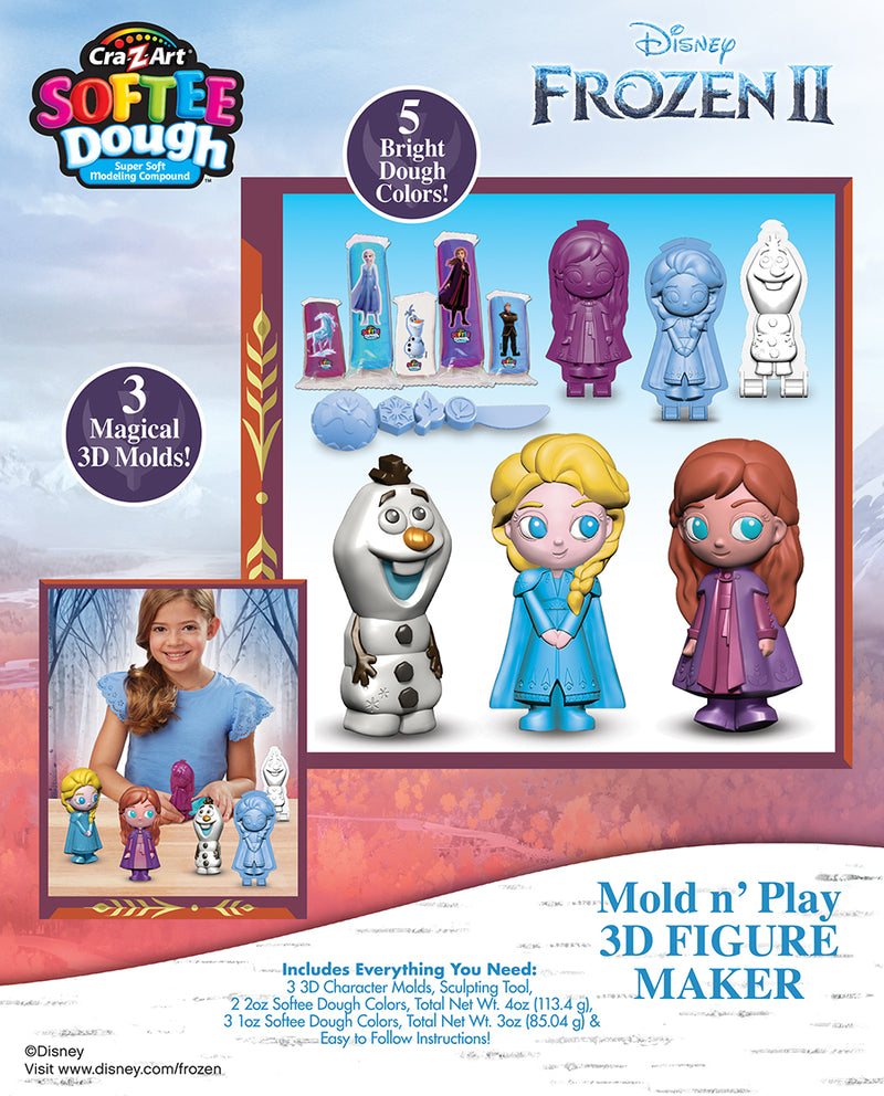 Cra-Z-Art Disney Frozen 2 Mold N Play 3D Figure Maker Small