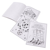 Open Timeless Creations Disco Cowgirl 48-page adult coloring book with pink cover showing 3 different coloring pages including Disco Cowgirl and other western artwork.