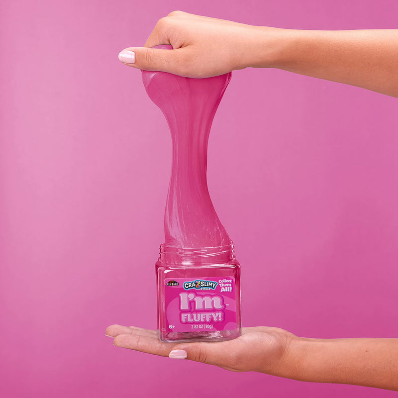 Cra-Z-Slimy I’m Fluffy Pink Fluffy Slime for Kids, Soft & Airy Sensory Slime, Ages 6+